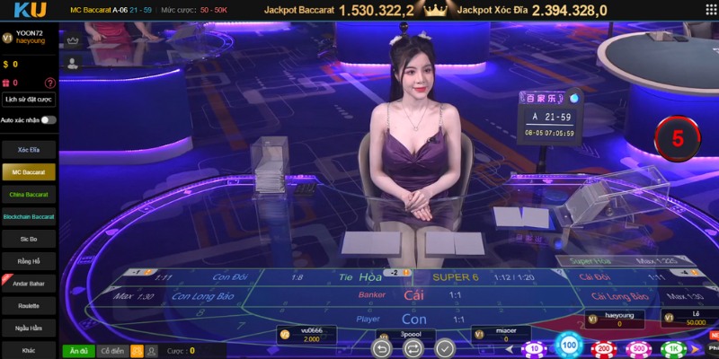 Tính điểm trong Baccarat Kubet